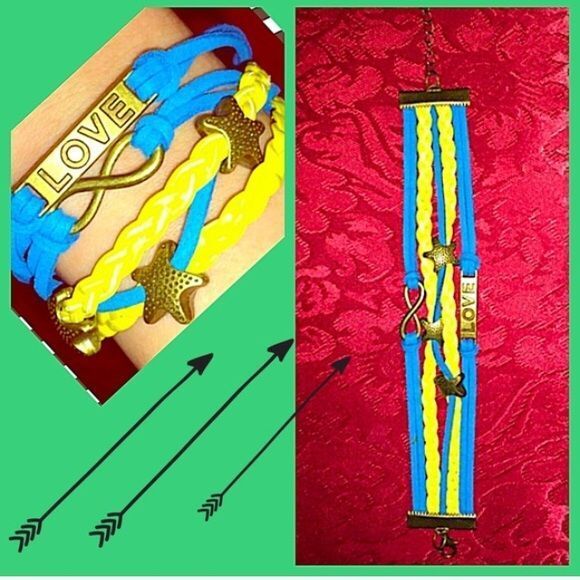 Love Infinity Star Braided Bracelet with Adjustable clasp. - Picture 4 of 4